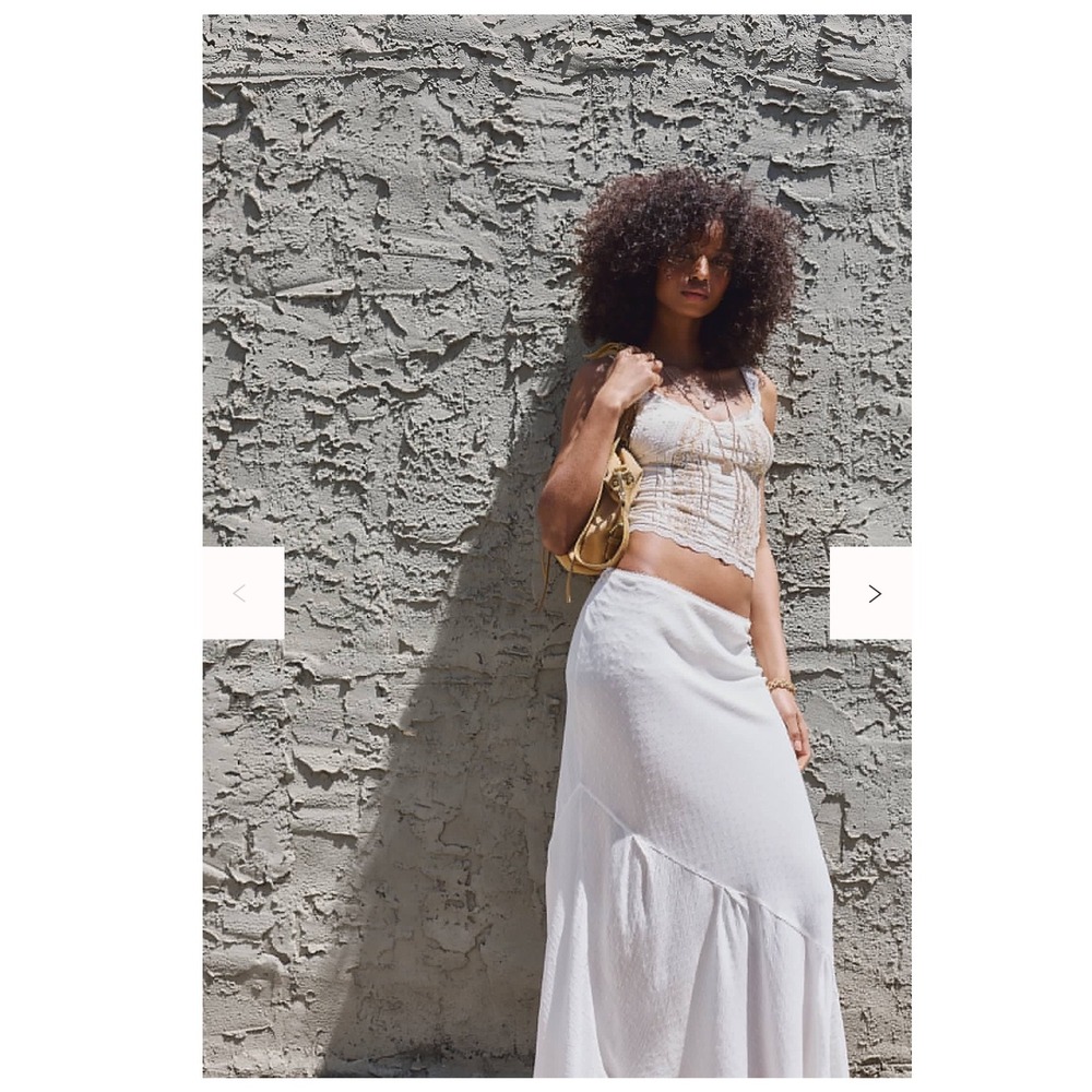 Intimately Free People Clean Slate Maxi Skirt Dobby Lace fairy boho indiesleeze